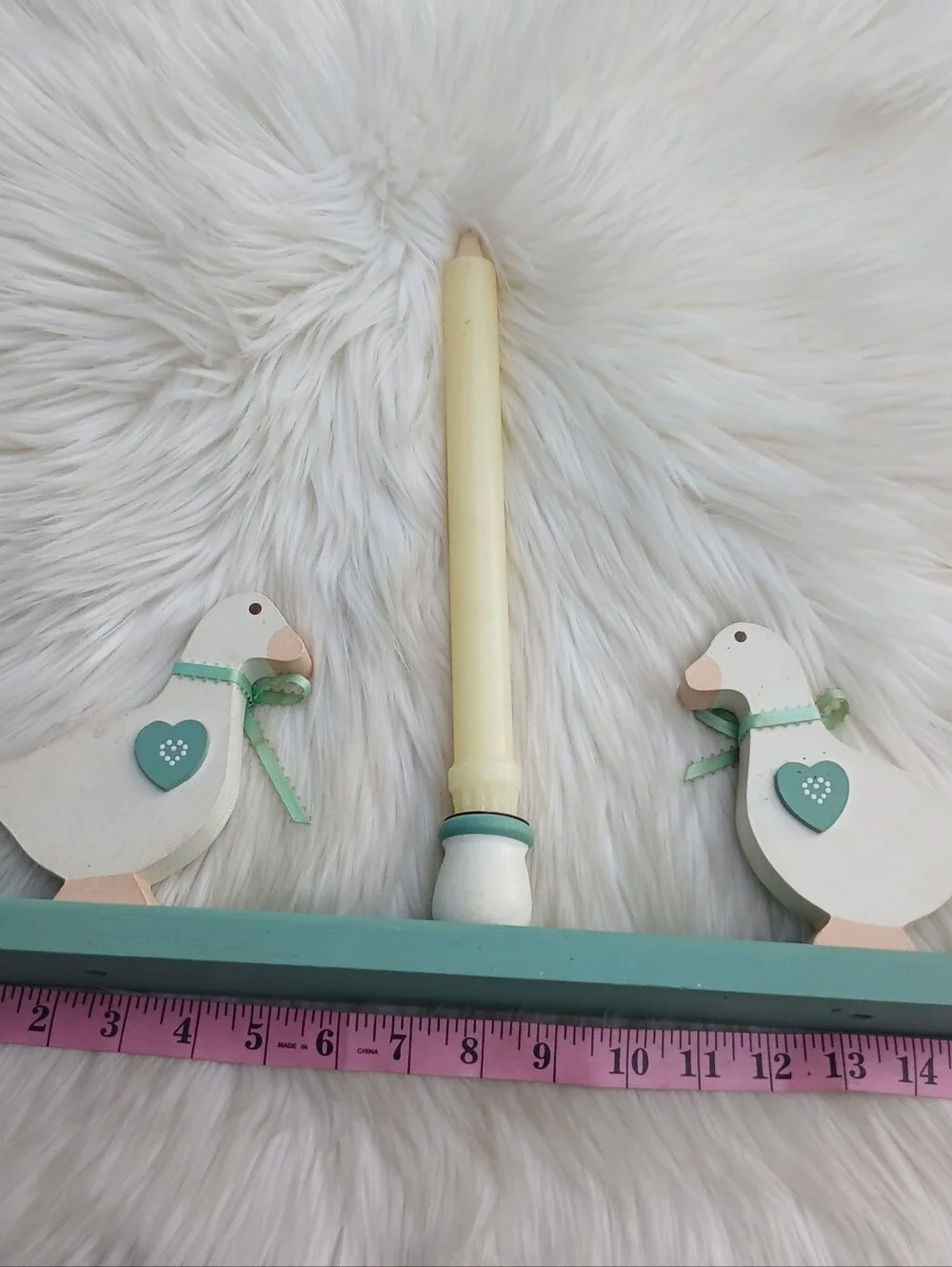 Candle Holder Country Goose Duck Bird Cottagecore Shabby Chic Farmhouse Decor